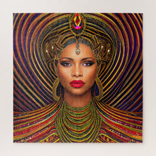 Elegant Black Queen: Art Black History Month Jigsaw Puzzle