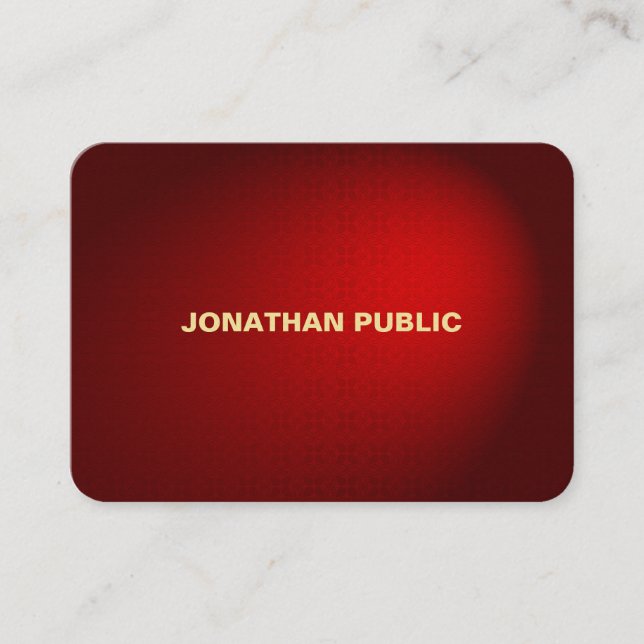 Elegant Black Red Damask Professional Template Business Card (Front)