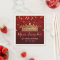 Elegant Black Red Rose Gold Crown Quinceanera