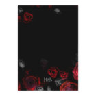Elegant Black Red Roses Floral Save The Date