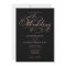 Elegant Black Rose Gold Foil Script Wedding