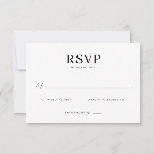 Elegant Black RSVP Card