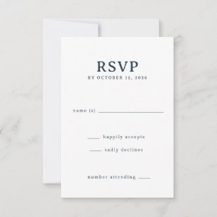 Elegant Black RSVP Card