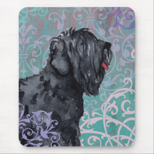 Elegant Black Russian Terrier Mouse Pad