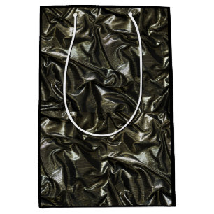 Elegant Black satin look  Medium Gift Bag