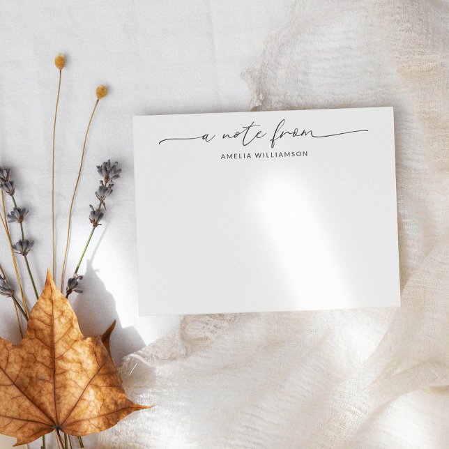 Elegant Black Script Calligraphy Personalized Name Card (Creator Uploaded)