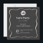 Elegant Black & Silver Disco Ball 18th Birthday Invitation<br><div class="desc">Celebrate in style with this elegant black and silver disco ball 18th birthday party invitation. Featuring a modern dark background, chic wavy border, and a shimmering disco ball, this trendy design is perfect for a milestone celebration. Personalize with your party details to create the ultimate invite that sets the tone...</div>