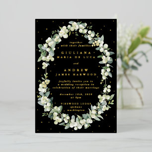 Elegant Black Snowberry+Eucalyptus Reception Only