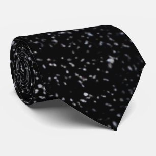 Elegant Black Sparkly Glitter Glamourous Neck Tie