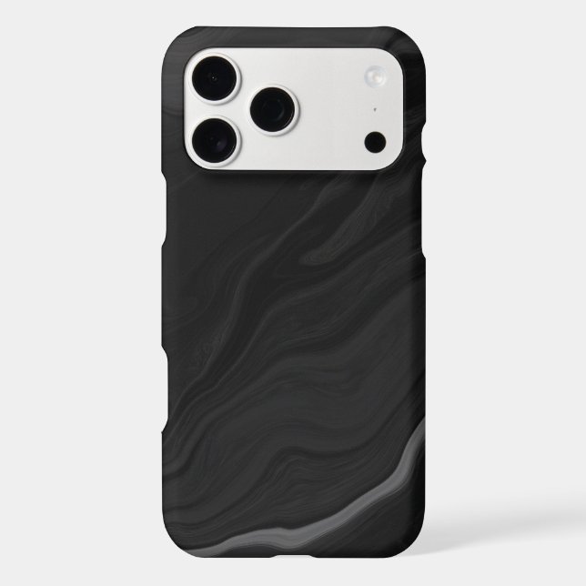 Elegant Black Stone Marble Pattern (Back)