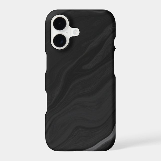 Elegant Black Stone Marble Pattern (Back)