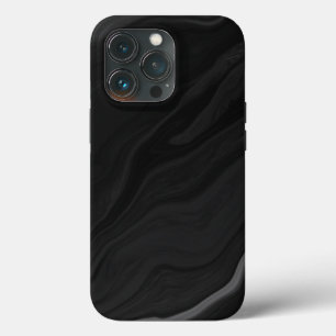 Elegant Black Stone Marble Pattern iPhone 13 Pro Case