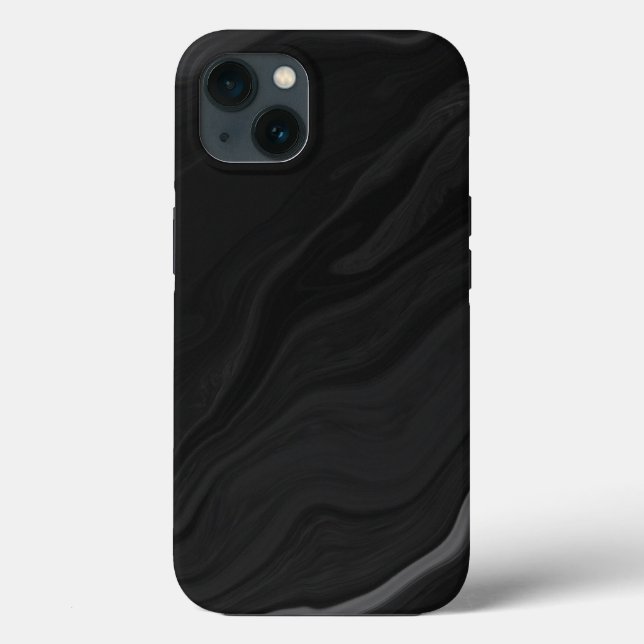 Elegant Black Stone Marble Pattern Case-Mate iPhone Case (Back)