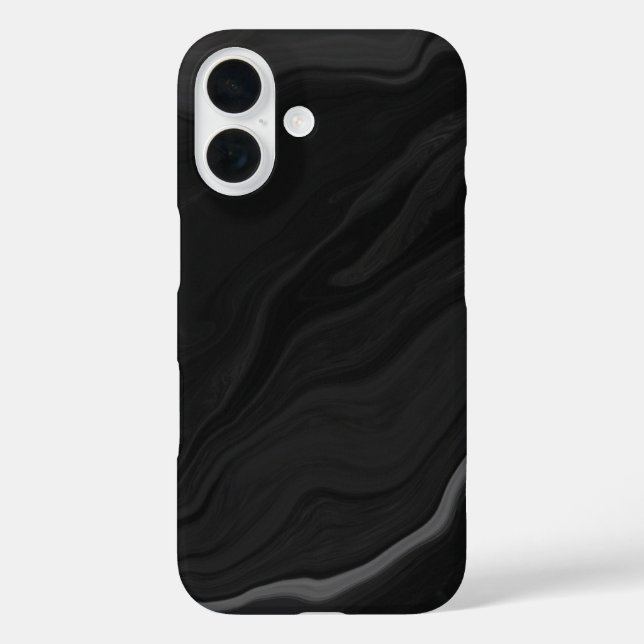 Elegant Black Stone Marble Pattern Case-Mate iPhone Case (Back)