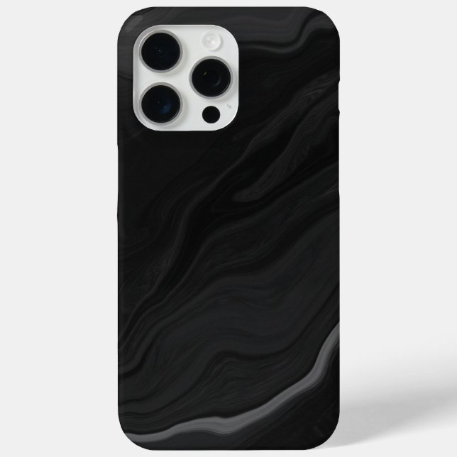 Elegant Black Stone Marble Pattern Case-Mate iPhone Case (Back)