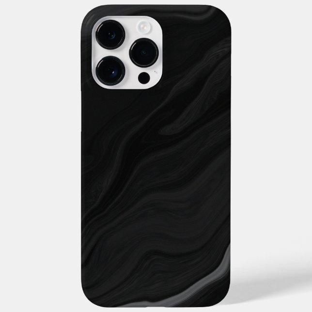 Elegant Black Stone Marble Pattern Case-Mate iPhone Case (Back)