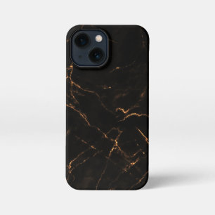 Elegant Black Stone Marble Pattern iPhone 13 Mini Case