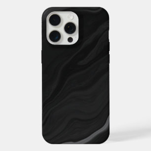 Elegant Black Stone Marble Pattern iPhone 15 Pro Max Case