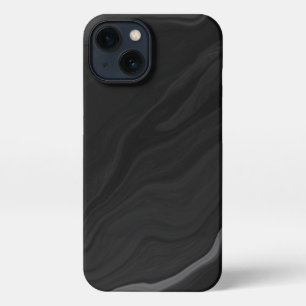 Elegant Black Stone Marble Pattern iPhone 13 Case