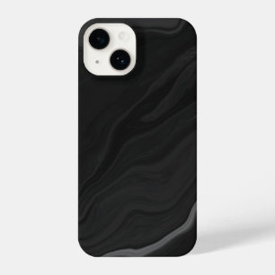 Elegant Black Stone Marble Pattern iPhone 14 Case