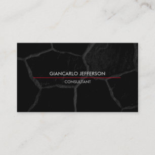 Elegant Black Stone Minimalist Style Professional Business Card
