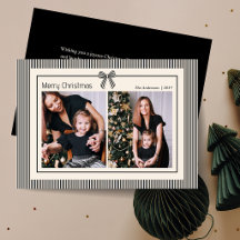 Elegant Black Stripes Christmas 2 Photo