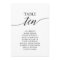 Elegant Black Table Number 10 Seating Chart