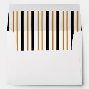Elegant Black Terracotta Stripes Wedding Envelope