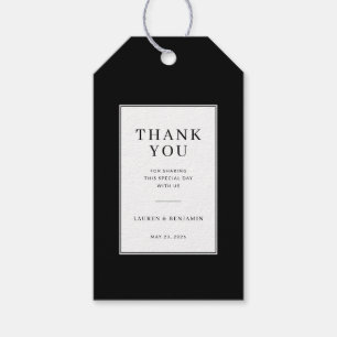 Elegant Black Thank You Tag
