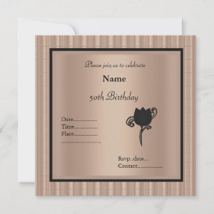 ELEGANT BLACK TULIP PARTY INVITATION