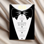 Elegant Black Tuxedo 60th Birthday Gold<br><div class="desc">Elegant Black Tuxedo 60th Birthday Gold Foil Invitation.</div>