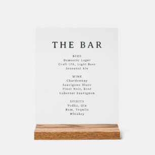Elegant Black Typographic Acrylic Sign