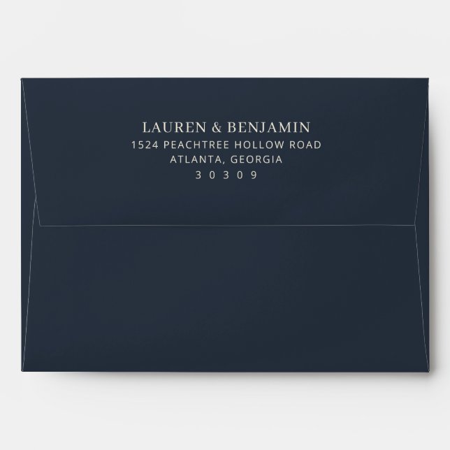 Elegant Black Typographic Envelope (Back (Top Flap))