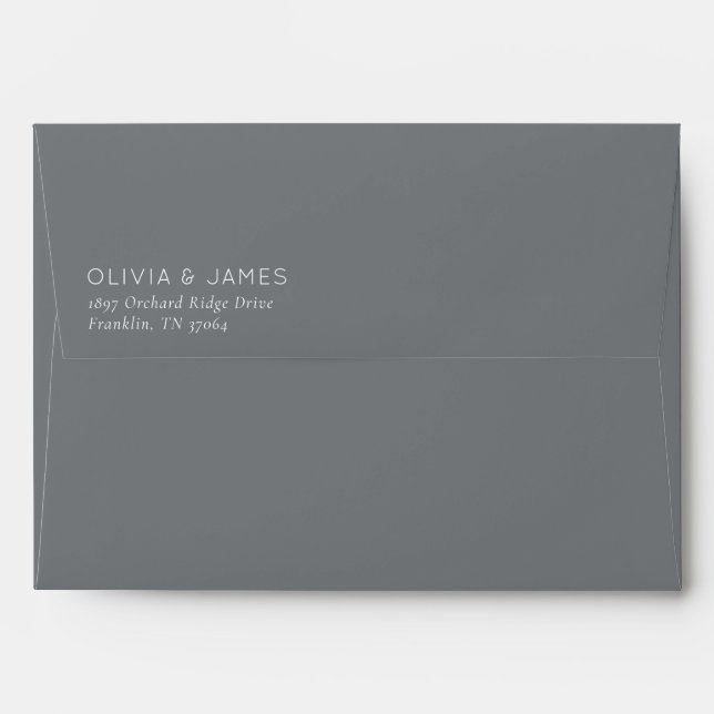 Elegant Black Typographic Envelope (Back (Top Flap))