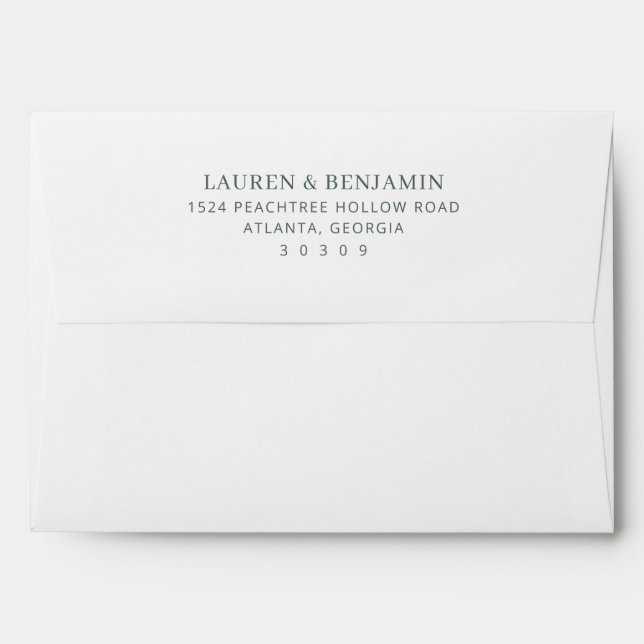 Elegant Black Typographic Envelope (Back (Top Flap))