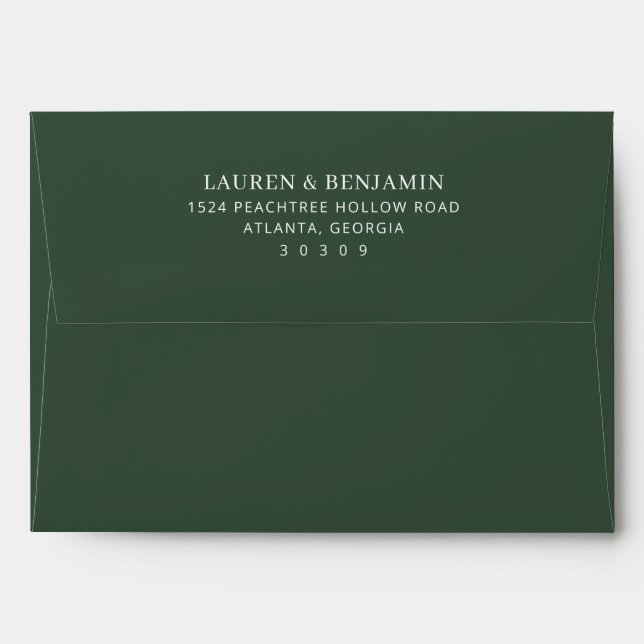 Elegant Black Typographic Envelope (Back (Top Flap))