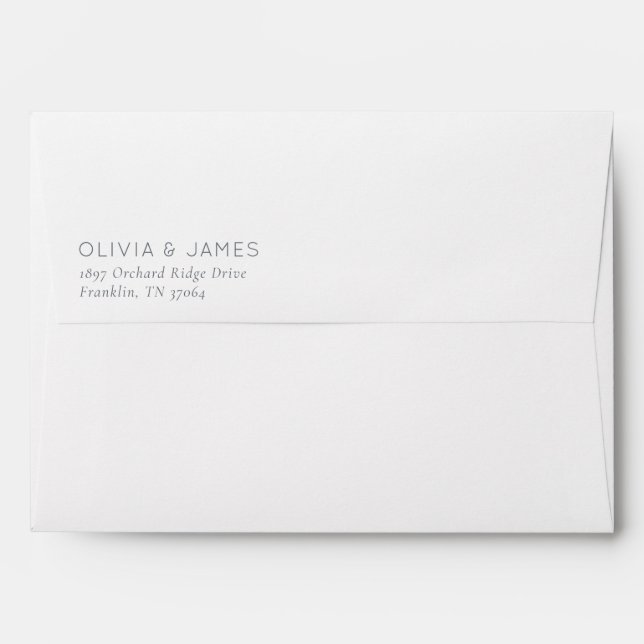 Elegant Black Typographic Envelope (Back (Top Flap))