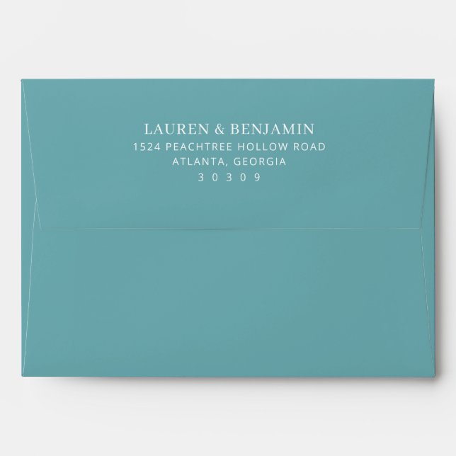 Elegant Black Typographic Envelope (Back (Top Flap))