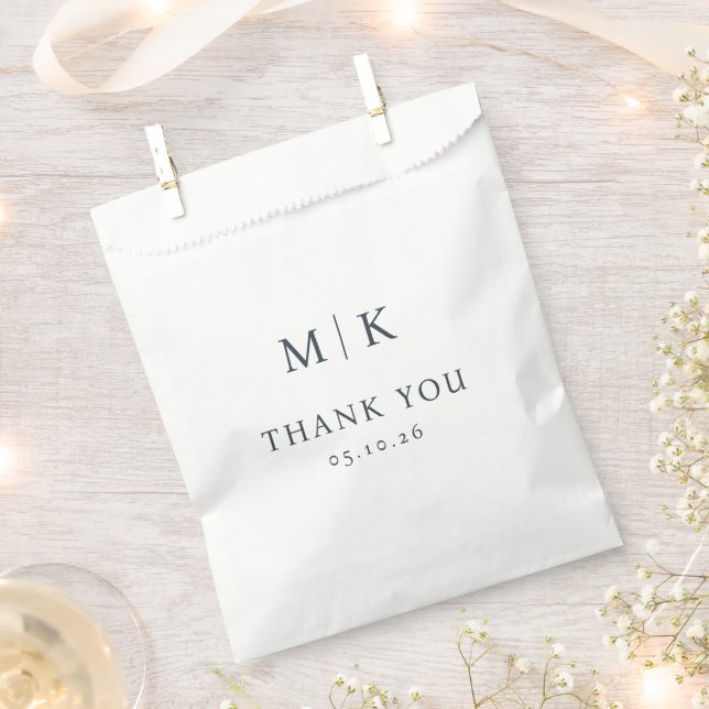 Elegant Black Typographic Gratitude Favour Bag (Clipped)