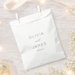 Elegant Black Typographic Gratitude Favour Bag