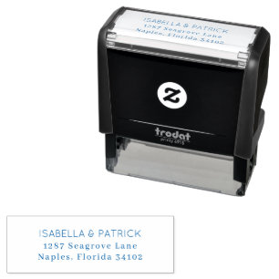 Elegant Black Typographic Self-inking Stamp