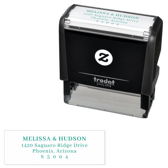 Elegant Black Typographic Self-inking Stamp (In Situ)