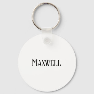 Elegant Black Typography Family Name Keychain