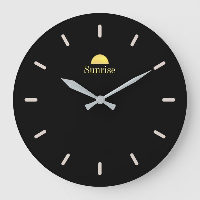 Elegant Black Wall Clock (Front)