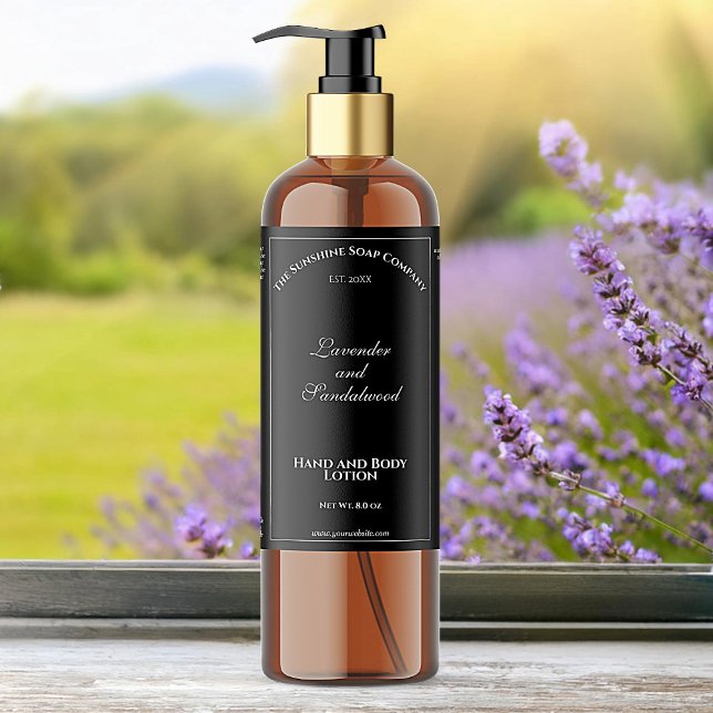 Elegant black waterproof cosmetics bottle label (Creator Uploaded)