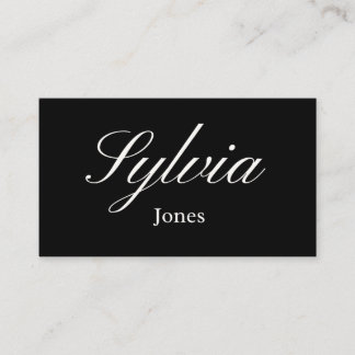 Elegant black wedding place cards for dinner table