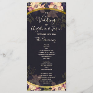 Elegant Black Wedding Program