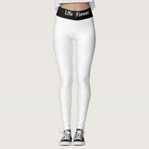 Elegant Black & White Abstract Diamond Pattern Leggings