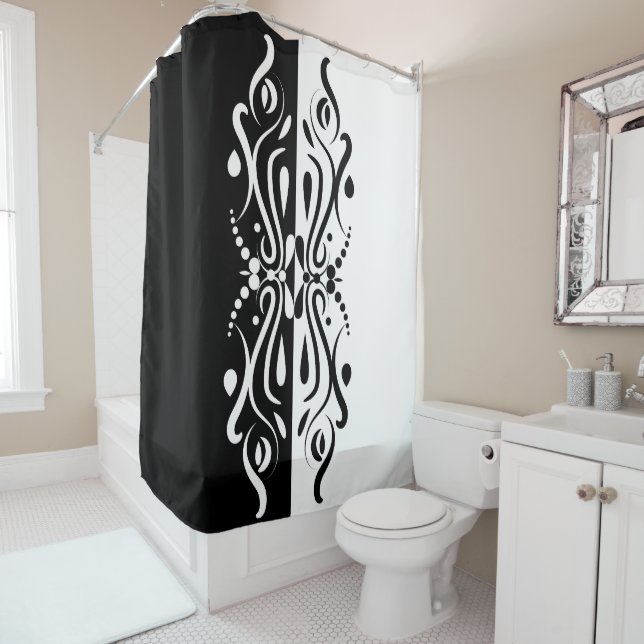Elegant Black & White Abstract Harlequin Style (In Situ)
