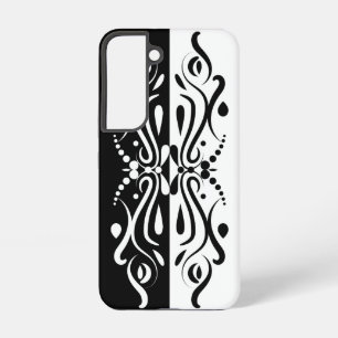 Elegant Black & White Abstract Harlequin Style Samsung Galaxy Case